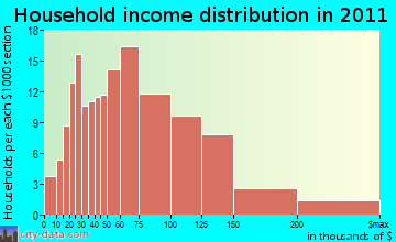 Rochester household income distribution