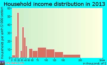 East Douglas household income distribution
