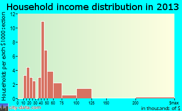 Mackinac Island household income distribution
