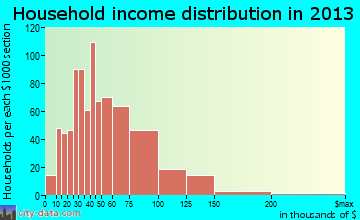 Jenison household income distribution