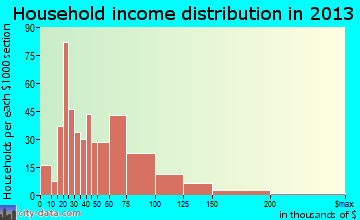 Hudsonville household income distribution