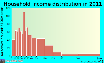 Gold Camp household income distribution