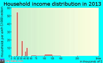 Grand Canyon Village household income distribution