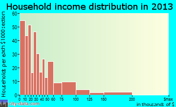 Guadalupe household income distribution