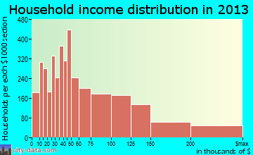 Farmington Hills household income distribution