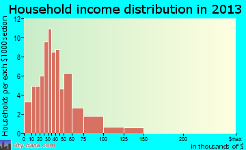 Elsie household income distribution