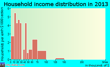 De Tour Village household income distribution