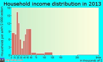 Double Springs household income distribution