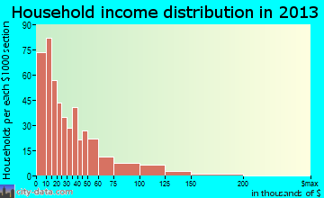 Big Rapids household income distribution