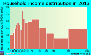 Birmingham household income distribution