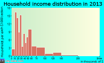 Bellevue household income distribution