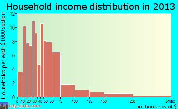 Bellaire household income distribution