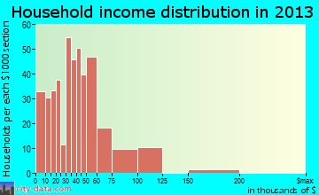 Allegan household income distribution