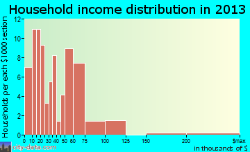 Mammoth household income distribution