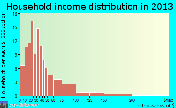 Pigeon household income distribution