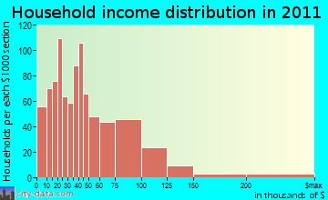 Saginaw Township South household income distribution
