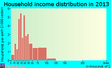 Mesquite Creek household income distribution