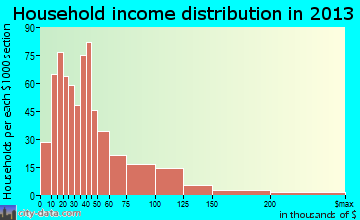 St. Johns household income distribution