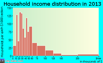 Traverse City household income distribution