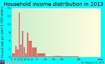Vernon household income distribution