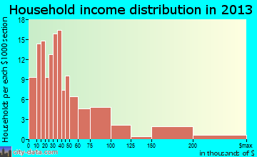 New Buffalo household income distribution