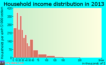 Muskegon household income distribution