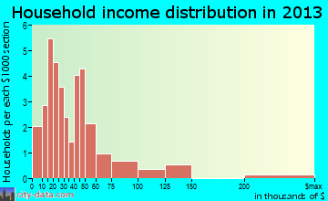 Eagle Bend household income distribution