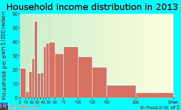East Bethel household income distribution