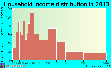 Golden Valley household income distribution