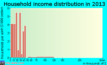 Garland household income distribution