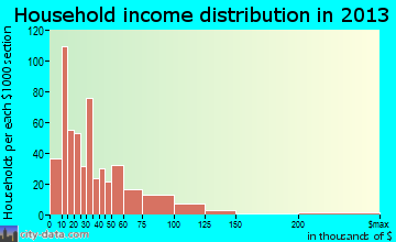 International Falls household income distribution