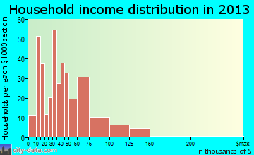 Le Sueur household income distribution