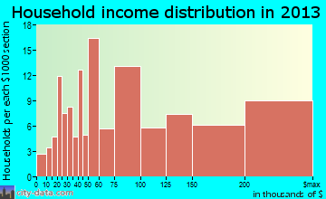 Medina household income distribution