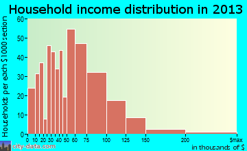 North Branch household income distribution