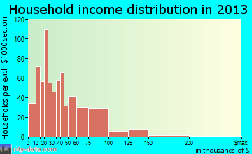Thief River Falls household income distribution
