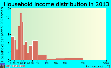 Walker household income distribution