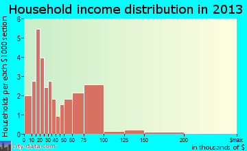 New Hebron household income distribution