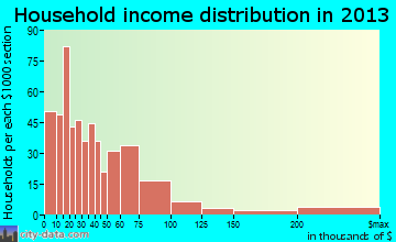 New Albany household income distribution
