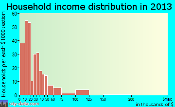 Macon household income distribution