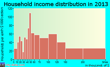 Madison household income distribution