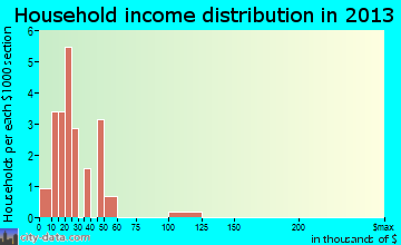 Falcon household income distribution
