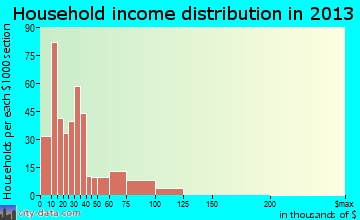 Winona household income distribution