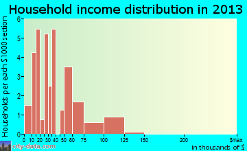 Junction City household income distribution