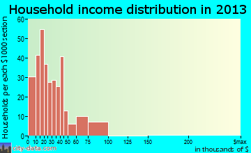 Salem household income distribution