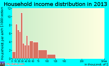 Miner household income distribution