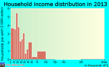 Chamois household income distribution