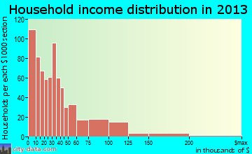 Magnolia household income distribution