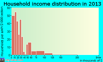 Evergreen household income distribution