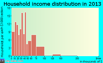 Bourbon household income distribution