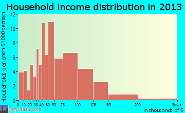 Bel-Nor household income distribution